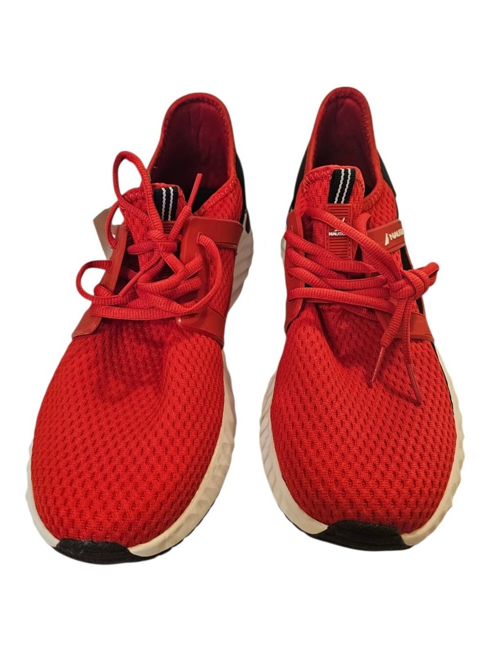Red, Black and White Nautica Men's Running Shoes